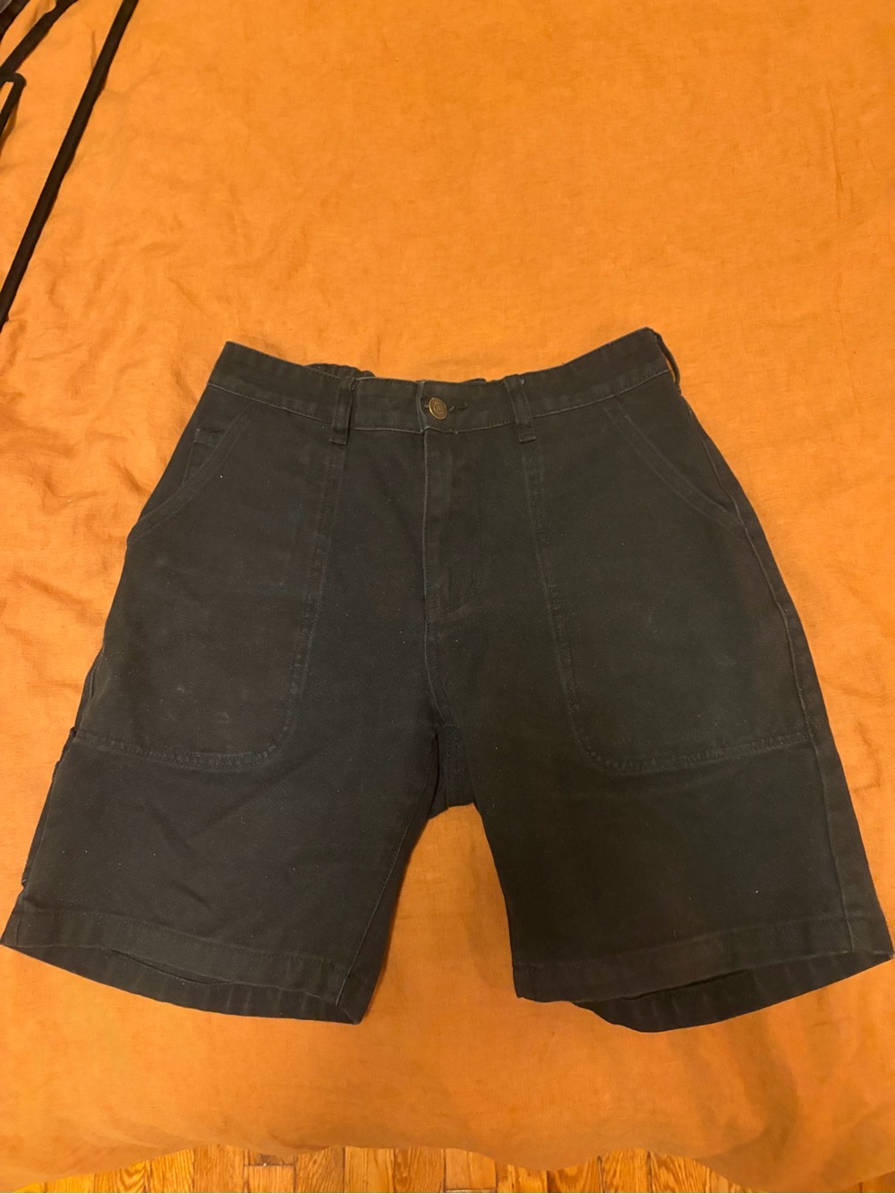 Men's Canvas Black Workwear Shorts